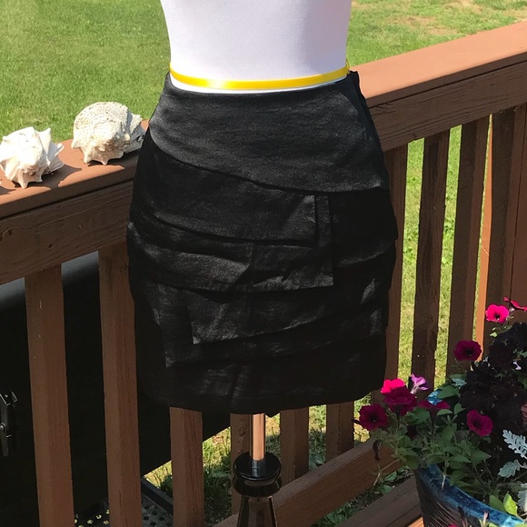 H&M Dresses & Skirts - 🌺🌺 4/$25!! H&M Black Silky Tiered Skirt Size 2